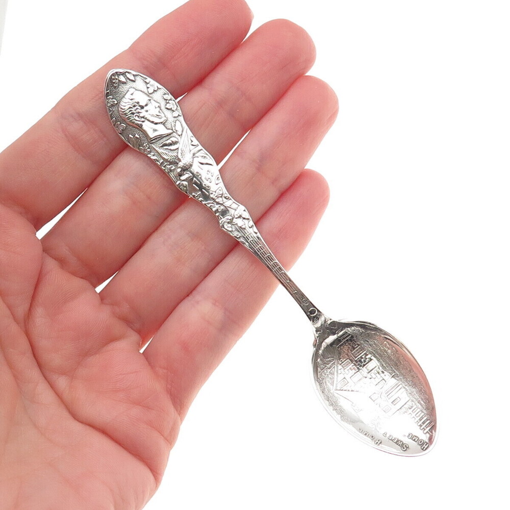 Alvin Sterling Antique Art Deco John Howard Payne Home Sweet Home Coffee Spoon